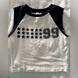 EUC Princess Polly Black and White Athletic Tank Top